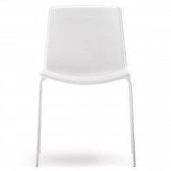 Lot 4 chaises Tweet 890, Pedrali blanc Pieds vernis