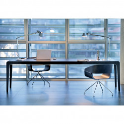 Exteso, table à rallonges, Pedrali chêne teinté wengé L178-278 cm