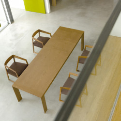 Surface, table en bois à rallonges, Pedrali noyer 188x90cm
