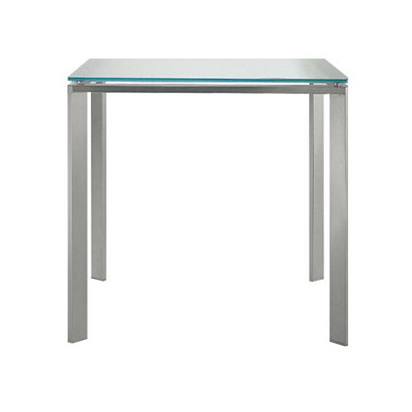 Logico table carrée, Pedrali, plateau en verre dépoli 80x80cm