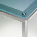 Logico table carrée, Pedrali, plateau en verre dépoli 80x80cm