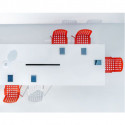 Arki bureau design avec passage de câbles, Pedrali blanc 360x120 cm