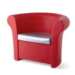 Fauteuil Kalla, Slide Design rouge laqué brillant