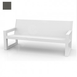 Sofa design Frame, Vondom gris anthracite Laqué, avec coussins