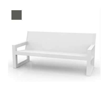 Sofa design Frame, Vondom gris anthracite Laqué, avec coussins