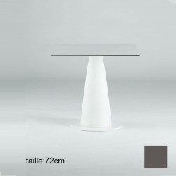 Table carrée Hoplà, Slide gris 69x69xH72 cm