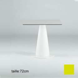 Table carrée Hoplà, Slide jaune 69x69xH72 cm
