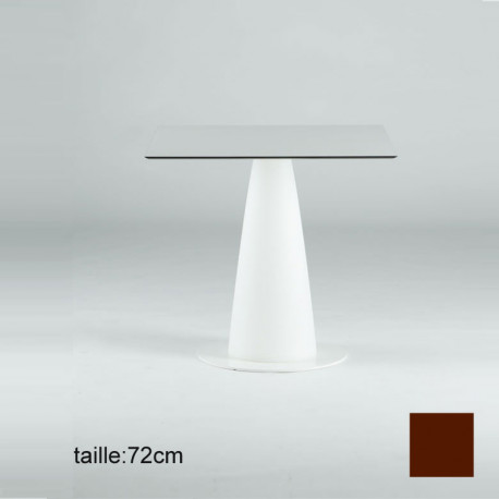 Table carrée Hoplà, Slide chocolat 79x79xH72 cm