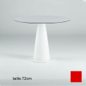 Table ronde Hoplà, Slide design rouge D69xH72 cm