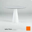 Table ronde Hoplà, Slide design orange D69xH72 cm