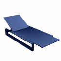 Chaise longue Frame bleu marine mat, avec coussin tissu Silvertex, Vondom
