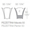 Pot design Pezzettina, Vondom bronze 50x50xH50 cm