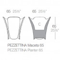 Pot design Pezzettina, Vondom beige 65x65xH65 cm