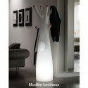 Porte-manteau arbre design Godot, Lumineux à ampoule pour l'intérieur, Plust Collection, embouts gris