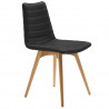 Set de 2 chaises design Cover, Midj noir pieds bois