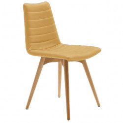 Set de 2 chaises design Cover, Midj beige pieds bois