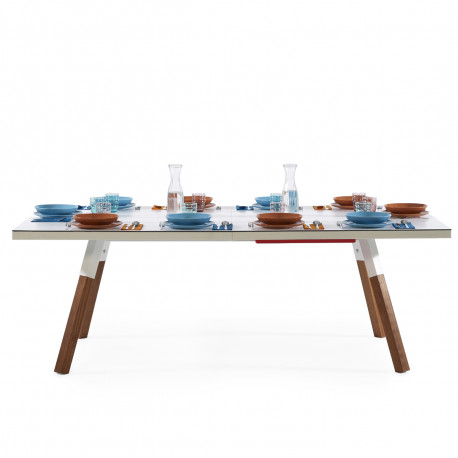 Table à manger ou Table de ping pong You & Me, RS Barcelona blanc 274x152,5 cm