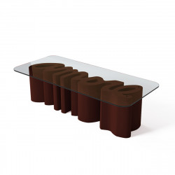 Table basse Amore, Slide Design chocolat Mat