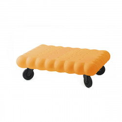 Table basse biscuit Tea Time, Slide Design orange Mat