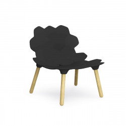 Chaise lounge design Tarta, Slide Design noir laqué mat
