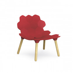 Chaise lounge design Tarta, Slide Design rouge laqué mat