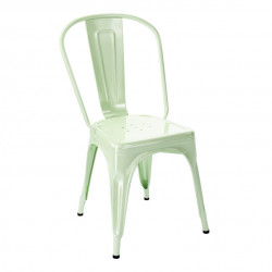 Set de 2 chaises A, Tolix vert lichen mat fine texture