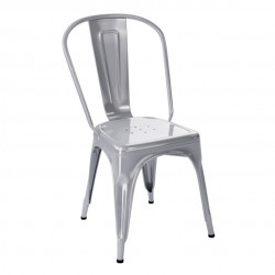 Set de 2 chaises A Inox Brillant, Tolix gris souris
