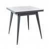 Table 55 Verni, Tolix brillant 70x70 cm