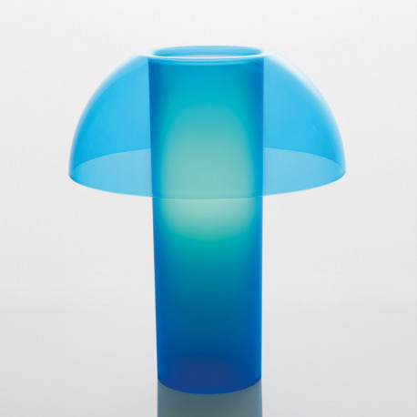 Lampe de table Colette, Pedrali bleu transparent Taille S