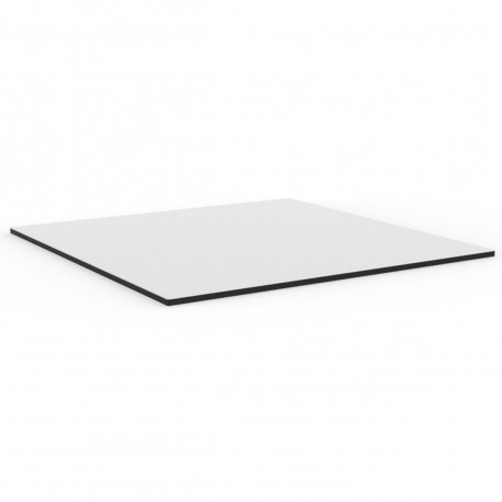 Plateau de table Delta, Vondom blanc,bordure noir Carré, 50x50 cm