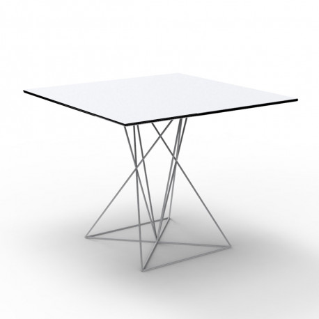 Table Faz inox, Vondom blanc 70x70xH72 cm