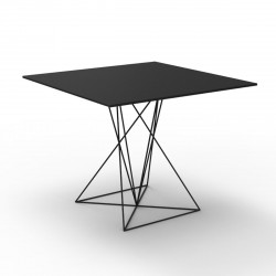 Table Faz inox, Vondom noir 70x70xH72 cm