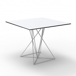 Table Faz inox, Vondom blanc 90x90xH72 cm