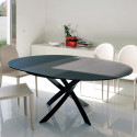 Table Elica à rallonge Anthracite opaque 175x125 cm