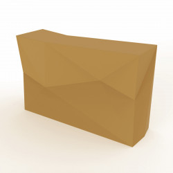 Banque d\'accueil Origami, élément droit, Proselec beige Mat
