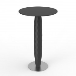 Table haute Vases, Vondom noir Diamètre 70 cm