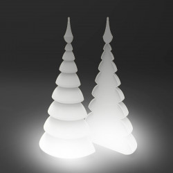 Lot de 2 Sapins Lumineux Blanc Christmust, MyYour blanc Lumineux outdoor