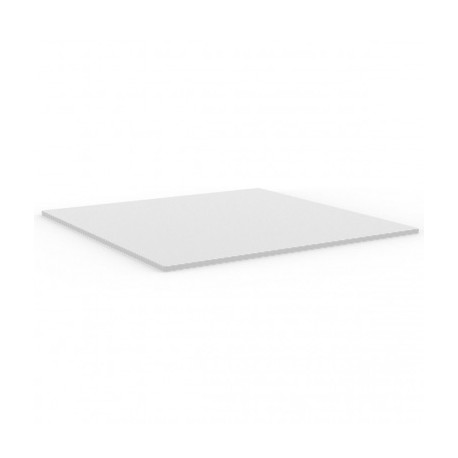 Plateau de table Delta, Vondom blanc,bordure blanche Diamètre 50 cm