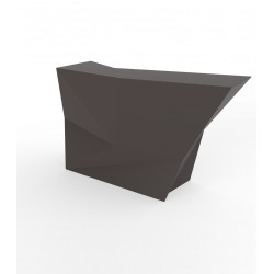 Banque d\'accueil Origami, élément lateral, Proselec bronze Mat