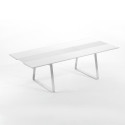 Table Extensible Extrados Medium Céramique Blanc et Aluminium 182/242x110 cm