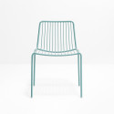 Lot de 2 chaises design filaires Nolita 3650, Pedrali, bleu azur