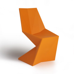 Chaise design Vertex, Vondom orange