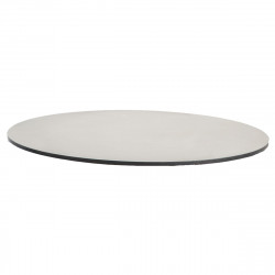 Plateau de table HPL blanc, tranche noire Diamètre 60 cm