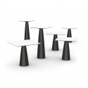 Table ronde Hoplà, Slide design noir D79xH72 cm