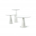 Table ronde Hoplà, Slide design blanc D100xH72 cm