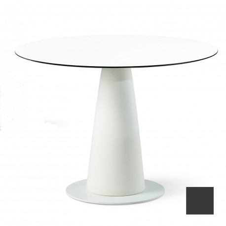 Table ronde Hoplà, Slide design gris D100xH72 cm
