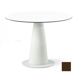Table ronde Hoplà, Slide design chocolat D100xH72 cm