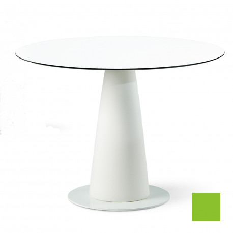 Table ronde Hoplà, Slide design vert D100xH72 cm