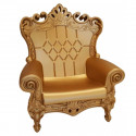 Fauteuil Trône Fauteuil Trône Queen of Love, Design of Love by Slide, Metalic Gold