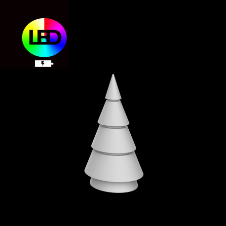 Sapin de Noel lumineux Forest, Vondom, hauteur 100 cm, éclairage multicolore Led RGBW, intérieur extérieur, batterie